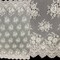 1 Panel Chantilly Embroidered Lace Fabric with Eyelash Scallop – White – 3 Yards x 60"
